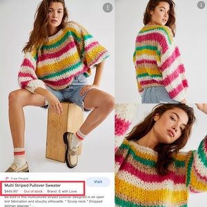 *SOLD* E With Love Handmade sweater size medium new with tag